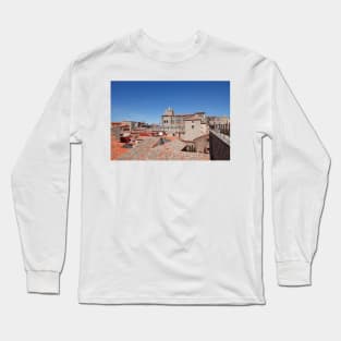 Catedral del Salvador, cathedral with city walls, Avila, Spain, Europe Long Sleeve T-Shirt